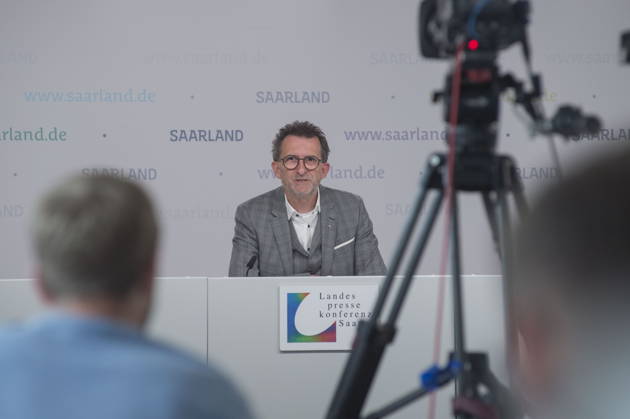 The state press conference on the police s new powers will take place on Tuesday, September 8, 2026, at the State Chancellery in Saarbrücken. Pictured: Interior Minister Reinhold Jost bub