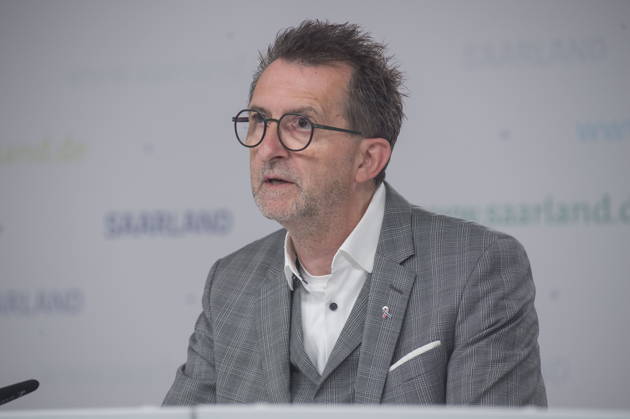 The state press conference on the police s new powers will take place on Tuesday, September 8, 2026, at the State Chancellery in Saarbrücken. Pictured: Interior Minister Reinhold Jost bub