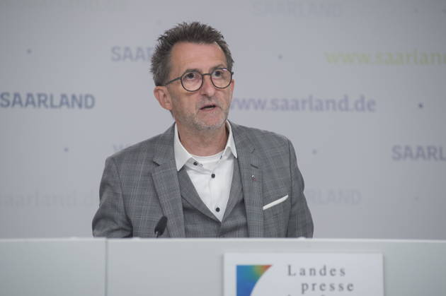 The state press conference on the police s new powers will take place on Tuesday, September 8, 2026, at the State Chancellery in Saarbrücken. Pictured: Interior Minister Reinhold Jost bub