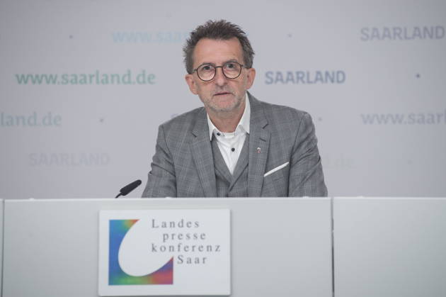 The state press conference on the police s new powers will take place on Tuesday, September 8, 2026, at the State Chancellery in Saarbrücken. Pictured: Interior Minister Reinhold Jost bub