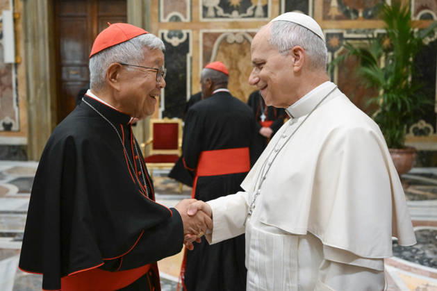 POPE LEO XIV PRIVATE AUDIENCE Italy, Rome, Vatican, 2026 9 9 Pope Leo XIV receives bishops associated with the Focolare Movement in a private audience at the Vatican. EDITORIAL USE ONLY - NO BOOKS Copyright: xVATICANxMEDIA xCatholicxPressxPhotox