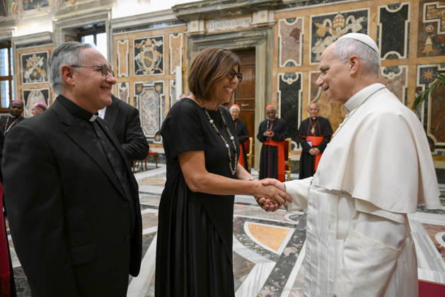 POPE LEO XIV PRIVATE AUDIENCE Italy, Rome, Vatican, 2026 9 9 Pope Leo XIV receives bishops associated with the Focolare Movement in a private audience at the Vatican. EDITORIAL USE ONLY - NO BOOKS Copyright: xVATICANxMEDIA xCatholicxPressxPhotox