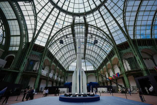 International Space Summit in Paris Aurelien Morissard MAXPPP MAXPPP Paris Sept. 9, 2026 A miniature model of an ESA-Arianespace rocket is on display at the Grand Palais ahead of the opening of a two-day International Space Summit in Paris, France, Wednesday, September 9, 2026 Aurelien Morissard MAXPPP Paris, France  Copyright: xMAXPPPxAurelienxMorissard MAXPPPx MOR202609099824 MOR202609099824