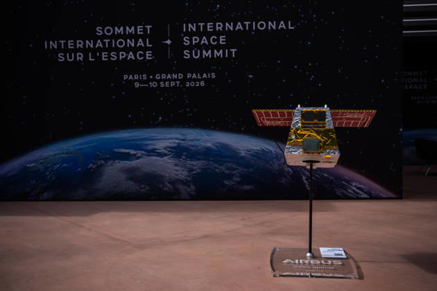 International Space Summit in Paris Aurelien Morissard MAXPPP MAXPPP Paris Sept. 9, 2026 A miniature model of an Airbus satellite is on display at the Grand Palais ahead of the opening of a two-day International Space Summit in Paris, France, on Wednesday, September 9, 2026. Aurelien Morissard MAXPPP Paris, France  Copyright: xMAXPPPxAurelienxMorissard MAXPPPx MOR202609099840 MOR202609099840