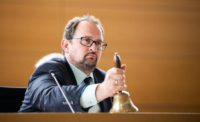 8 THURINGIAN STATE PARLIAMENT 52nd PLENARY SESSION ** FOR EDITORIAL PURPOSES ONLY ** EDITORIAL USE ONLY ** p 09 09 2026 Erfurt Thuringian State Parliament 8th Legislative Term 52nd Plenary Session in a photo State Parliament President Thadäus König CDU Germany Thuringia Erfurt Copyright SaschaxFromm Copyright: SaschaxFromm doc87izcohvtqald4moglc ,EDITORIAL USE ONLY Copyright: SaschaxFromm