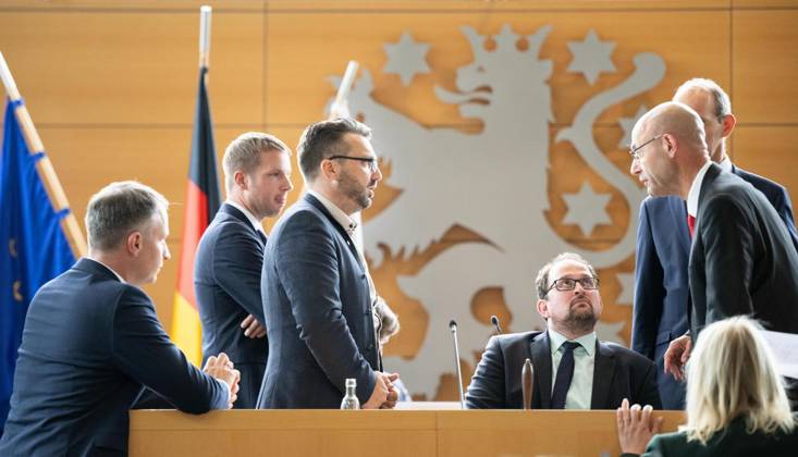 8 THURINGIAN STATE PARLIAMENT 52nd PLENARY SESSION ** FOR EDITORIAL USE ONLY ** ** p September 9, 2026 Erfurt Thuringian State Parliament, 8th Legislative Term, 52nd Plenary Session. Photo: Andreas Bühl (CDU), Parliamentary Group Leader, Ralph Hutschenreuther, Thuringia Fair, State Parliament President; Thadäus König, CDU, State Parli Copyright: SaschaxFromm doc87izhakintw1ej9wzklp ,EDITORIAL USE ONLY Copyright: SaschaxFromm
