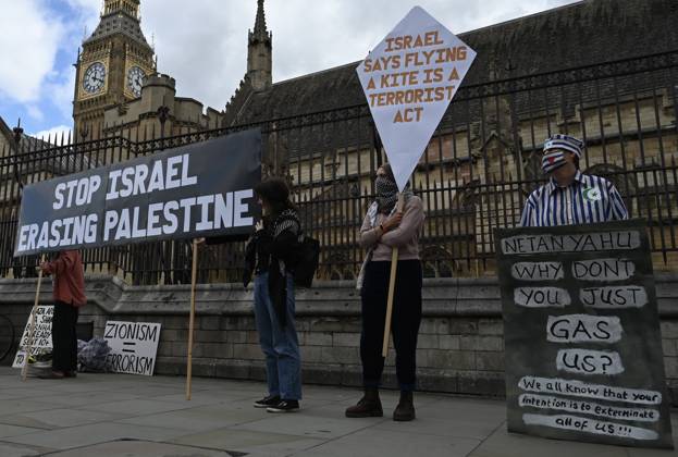 Pro-Palestinian demonstrators rally at London s Parliament Square to demand sanctions on Israel LONDON, UNITED KINGDOM - SEPTEMBER 9: Pro-Palestinian demonstrators gather in Parliament Square in London, United Kingdom, on September 9, 2026. Demonstrators waved Palestinian flags and held banners urging the UK government to impose immediate diplomatic and economic sanctions on Israel, cut arms exports, and terminate bilateral military cooperation agreements. Rasid Necati Aslim Anadolu London United Kingdom. Editorial use only. Please get in touch for any other usage.  Copyright: x2026xAnadoluxRasidxNecatixAslimx