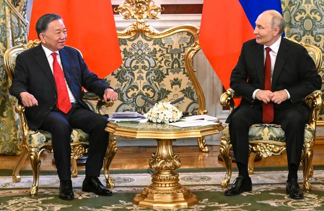 Russia Vietnam 9239425 09.09.2026 Vietnamese President To Lam and Russian President Vladimir Putin attend a narrow format meeting at the Kremlin in Moscow, Russia. Alexey Maishev Sputnik Moscow Russia  Copyright: xAlexeyxMaishevx