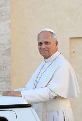 Pope Leo XIV leads The General Audience - Vatican Pope Leo XIV attends the weekly general audience in Saint Peter’s square, Vatican on September 9, 2026. Photo by Eric Vandeville ABACAPRESS.COM Rome Vatican (or Holy See)  Copyright: xVandevillexEric ABACAx