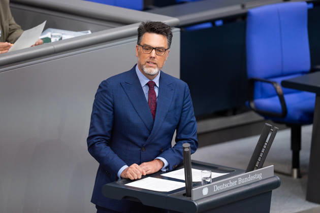 September 9, 2026, GER, Berlin, 92nd session of the German Bundestag in the plenary hall of the Reichstag building; Robin Wagener of Alliance 90 The Greens stands at the lectern, gesturing, with facial expressions and emotions Copyright: xnordphotoxGmbHx xChristianxSchulzex