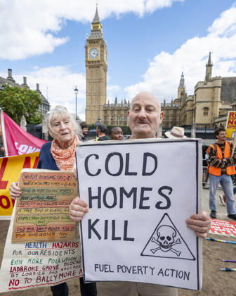 September 9, 2026, London, London, UK: LONDON, UK. Protesters gather outside the Houses of Parliament protesting for more council homes, social housing and an end to rent controls in an event organised by the London Renters Union. London UK  - ZUMAl94_ 20260909_zaf_l94_016 Copyright: xStephenxChungx
