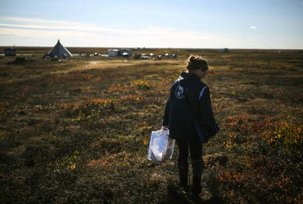 Russia Parliamentary Election Early Voting 9239442 09.09.2026 A member of the local commission carries a mobile ballot box during the early voting in remote areas ahead of State Duma elections at a reindeer camping ground, in Yamalo-Nenets Autonomous Area, Russia. Russians will vote in State Duma, the lower house of parliament, and municipal elections over three days, from September 18-20. Alexandr Kryazhev Sputnik Yamalo-Nenets Autonomous Area Russia  Copyright: xAlexandrxKryazhevx