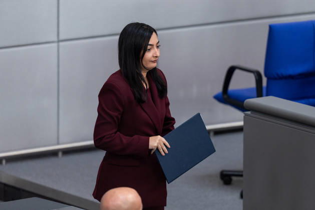 September 9, 2026, GER, Berlin, 92nd session of the German Bundestag in the plenary hall of the Reichstag building. Reem Alabali Radovan, Federal Minister for Economic Cooperation and Development, stands at the lectern; gestures, facial expressions, emotions Copyright: xnordphotoxGmbHx xChristianxSchulzex