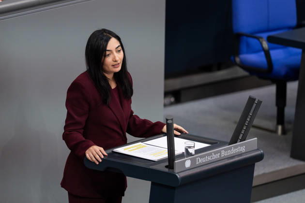 September 9, 2026, GER, Berlin, 92nd session of the German Bundestag in the plenary hall of the Reichstag building. Reem Alabali Radovan, Federal Minister for Economic Cooperation and Development, stands at the lectern; gestures, facial expressions, emotions Copyright: xnordphotoxGmbHx xChristianxSchulzex