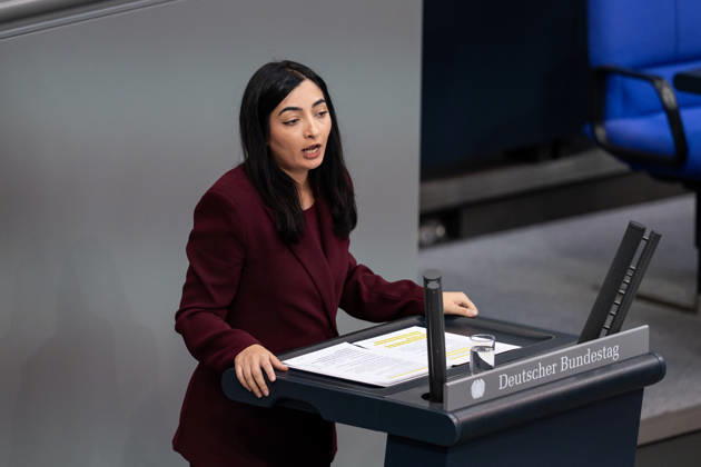 September 9, 2026, GER, Berlin, 92nd session of the German Bundestag in the plenary hall of the Reichstag building. Reem Alabali Radovan, Federal Minister for Economic Cooperation and Development, stands at the lectern; gestures, facial expressions, emotions Copyright: xnordphotoxGmbHx xChristianxSchulzex