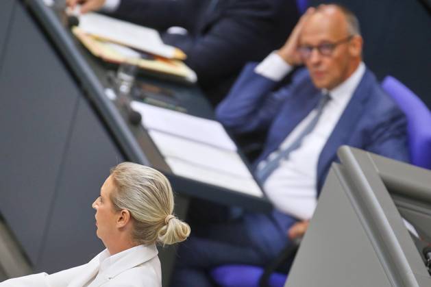 Berlin, Germany, September 9, 2026 German Bundestag 92nd Session of the Bundestag Budget Week Alice Weidel (AfD) and Chancellor Friedrich Merz (CDU) Copyright: xdtsxNachrichtenagenturx dts_133772