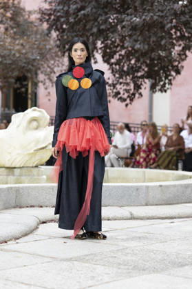 September 9, 2026, Madrid, Spain: A model parades with Maria Lafuente design during the OMODA Fashion Week Madrid at Jardines Sabatini Madrid. Madrid Spain  - ZUMAs197 20260909_aaa_s197_127 Copyright: xAtilanoxGarciax