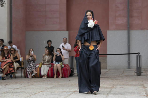 September 9, 2026, Madrid, Spain: A model parades with Maria Lafuente design during the OMODA Fashion Week Madrid at Jardines Sabatini Madrid. Madrid Spain  - ZUMAs197 20260909_aaa_s197_129 Copyright: xAtilanoxGarciax