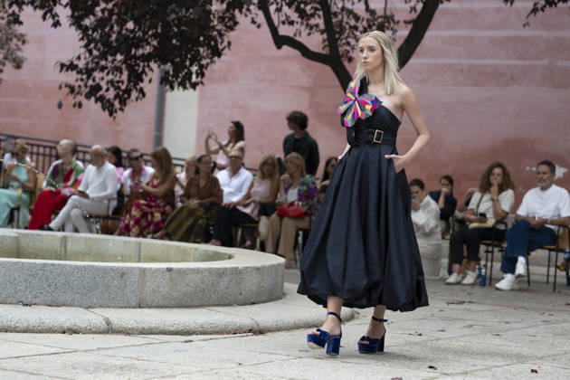 September 9, 2026, Madrid, Spain: A model parades with Maria Lafuente design during the OMODA Fashion Week Madrid at Jardines Sabatini Madrid. Madrid Spain  - ZUMAs197 20260909_aaa_s197_130 Copyright: xAtilanoxGarciax