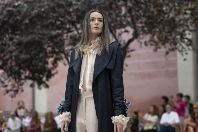 September 9, 2026, Madrid, Spain: A model parades with Maria Lafuente design during the OMODA Fashion Week Madrid at Jardines Sabatini Madrid. Madrid Spain  - ZUMAs197 20260909_aaa_s197_136 Copyright: xAtilanoxGarciax