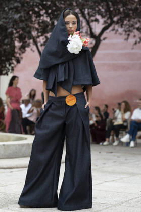 September 9, 2026, Madrid, Spain: A model parades with Maria Lafuente design during the OMODA Fashion Week Madrid at Jardines Sabatini Madrid. Madrid Spain  - ZUMAs197 20260909_aaa_s197_146 Copyright: xAtilanoxGarciax