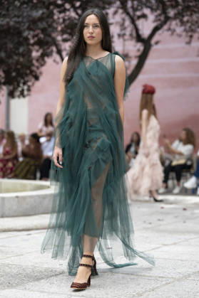 September 9, 2026, Madrid, Spain: A model parades with Maria Lafuente design during the OMODA Fashion Week Madrid at Jardines Sabatini Madrid. Madrid Spain  - ZUMAs197 20260909_aaa_s197_152 Copyright: xAtilanoxGarciax