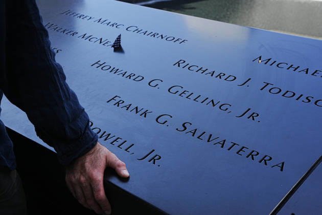 September 9, 2026, New York, New York, USA: Visitors look over the South Tower reflecting pool ahead of the 25th anniversary of the attacks of September 11 at the 9 11 Memorial on September 9, 2026 in New York. New York USA  - ZUMAb148 20260909_zap_b148_065 Copyright: xBryanxSmithx