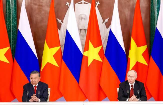 Russia Vietnam 9239732 09.09.2026 Vietnamese President To Lam and Russian President Vladimir Putin take part in a joint press approach following their meeting at the Kremlin in Moscow, Russia. Geodakyan Artem Sputnik Moscow Russia  Copyright: xGeodakyanxArtemx