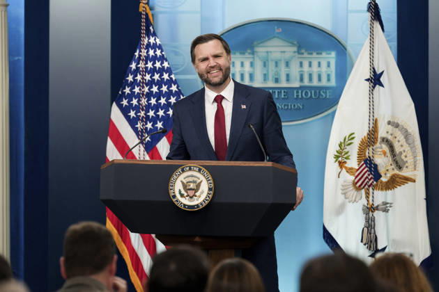 September 9, 2026, Washington, Dc, United States of America: U.S. Vice President J.D Vance listens to a question from reporters during the daily briefing in the James S. Brady Press Briefing Room of the White House, September 3, 2026 in Washington, D.C. Washington United States of America - ZUMAp138 20260909_zaa_p138_005 Copyright: xEmilyxJ.xHiggins WhitexHousex
