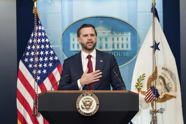 September 9, 2026, Washington, Dc, United States of America: U.S. Vice President J.D Vance responds to a question from reporters during the daily briefing in the James S. Brady Press Briefing Room of the White House, September 3, 2026 in Washington, D.C. Washington United States of America - ZUMAp138 20260909_zaa_p138_012 Copyright: xEmilyxJ.xHiggins WhitexHousex