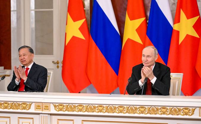 Russia Vietnam 9239786 09.09.2026 Vietnamese President To Lam and Russian President Vladimir Putin make statements to the press following their meeting at the Kremlin in Moscow, Russia. Alexey Maishev Sputnik Moscow Russia  Copyright: xAlexeyxMaishevx
