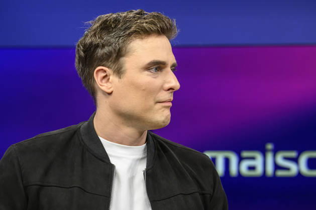 Pictured, from left: Constantin Schreiber, Axel Springer, GER, Berlin, studio, guest on Maischberger, political talk show, TV, program, with host Sandra Maischberger, Das Erste, from Adlershof, Studio 20, September 9, 2026, Copyright: HMBxMedia UwexKoch