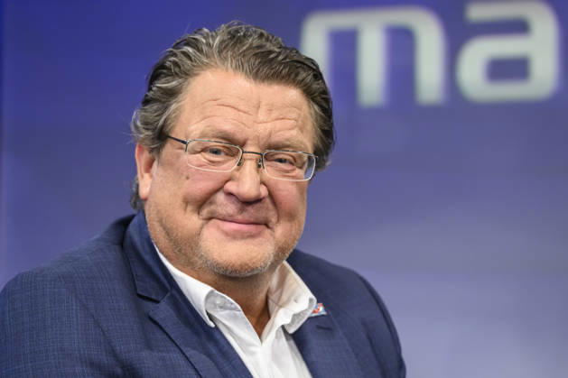 Pictured from left: Stephan Brandner, AfD member of the Legal Affairs Committee, GER, Berlin, studio, guest on Maischberger, political talk show, TV, program, with host Sandra Maischberger, Das Erste, from Adlershof Am Studio 20, September 9, 2026, Copyright: HMBxMedia UwexKoch