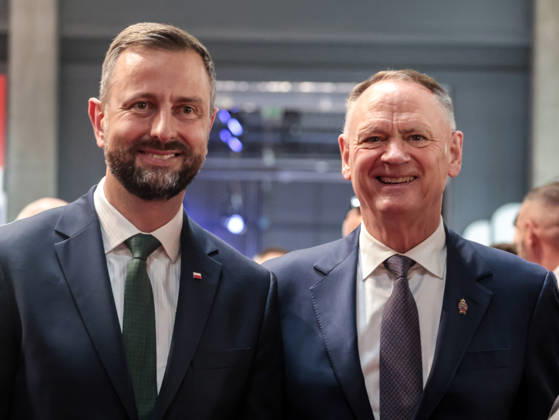 September 8, 2026, Kielce, Poland: Deputy Prime Minister and Minister of Defence, Wladyslaw Kosiniak-Kamysz seen welcoming Minister of Foreign Affairs of Canada David McGuinty at the opening ceremony of Canada pavilion during the 34th International Defence Industry Exhibition. The International Defence Industry Exhibition in Kielce is one of the largest military arms expositions in Europe - the show showcases more than 1,000 exhibitors from 40 countries. 34th International Defence Industry Exhibition takes place between 8th and 11 of September, 2026. Kielce Poland  - ZUMAs197 20260908_aaa_s197_980 Copyright: xDominikaxZarzyckax