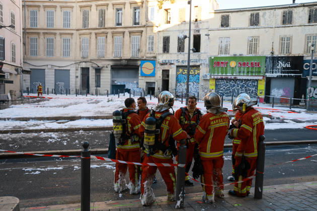 Fire at the MarchÃ du Soleil in Marseille: it took the fire brigade several hours to put out the blaze, which broke out at 2.19 am and destroyed around 500 mÂ². - 11 10 2026 - France Bouches-du-Rhone Marseille -  SylvainxRostaingx xLexPictorium LePictorium_0340465