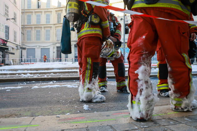 Fire at the MarchÃ du Soleil in Marseille: it took the fire brigade several hours to put out the blaze, which broke out at 2.19 am and destroyed around 500 mÂ². - 11 10 2026 - France Bouches-du-Rhone Marseille -  SylvainxRostaingx xLexPictorium LePictorium_0340466