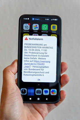 Berlin, September 10, 2026—Today at 11 a.m., sirens will sound nationwide, and millions of smartphones will emit a distinct warning tone. The nationwide warning day is a joint exercise conducted by the federal government, states, and municipalities. The exercise will test the various warning systems and verify their
