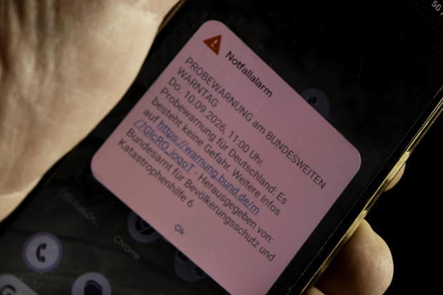 Cell Broadcast Alert on Smartphones During the 2026 National Warning Day A test cell broadcast alert will