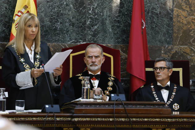 Entertainment Bilder des Tages The president of the Supreme Court and the General Council of the Judiciary (CGPJ) Isabel Perello (L) delivers a speech next to Spain s King Felipe VI (C) and Spanish Minister of the Presidency, Justice and Relations with the Parliament, Felix Bolanos during the opening ceremony of the Judicial Year at the Supreme Court in Madrid, Spain, 10 September 2026. Judicial Year opening ceremony in Madrid !ACHTUNG: NUR REDAKTIONELLE NUTZUNG!  Copyright: xJ.J.Guillenx GRAF3601 20260910-55021357994_1