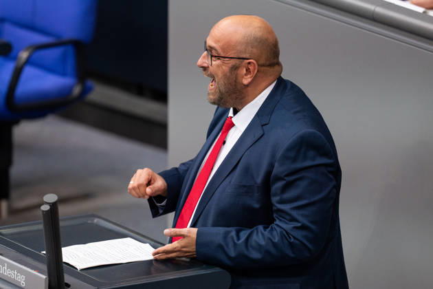 September 10, 2026, GER, Berlin, 93rd session of the German Bundestag in the plenary hall of the Reichstag building. Stephan Protschka (AfD) stands at the lectern and speaks. Copyright: xnordphotoxGmbHx xChristianxSchulzex