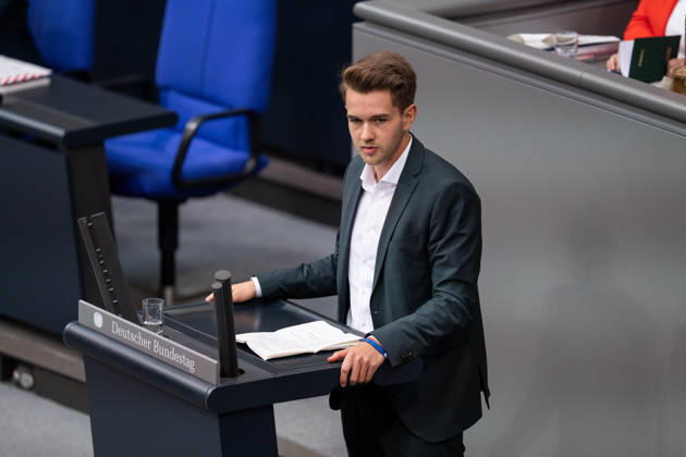 September 10, 2026, GER, Berlin, 93rd session of the German Bundestag in the plenary hall of the Reichstag building. David Mandrella (SPD) stands at the lectern and speaks. Copyright: xnordphotoxGmbHx xChristianxSchulzex