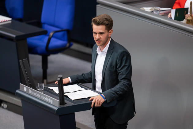 September 10, 2026, GER, Berlin, 93rd session of the German Bundestag in the plenary hall of the Reichstag building. David Mandrella (SPD) stands at the lectern and speaks. Copyright: xnordphotoxGmbHx xChristianxSchulzex