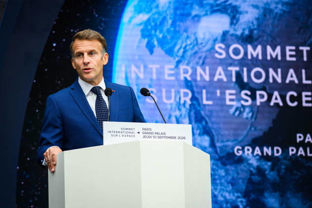 Emmanuel Macron, President of the French Republic, at the International Space Summit at the Grand Palais in Paris, France, on September 10, 2026. Caught between the United States and China, Europe intends to defend its position at the first international summit in Paris—an event snubbed by the American giants and one that the German chancellor, despite being a co-organizer, is not attending. Eric Tschaen Pool Bestimage International Space Summit at the Grand Palais in Paris on September 10, 2026 Caught between the United States and China, Europe intends to defend its position at the first international summit in Paris—an event snubbed by the American giants and attended without the German chancellor, one of the event’s co-hosts Paris, Fran Copyright: xEricxTschaenx xPoolx xBestimagexEricxTschaenx xPoolx xBestimagex