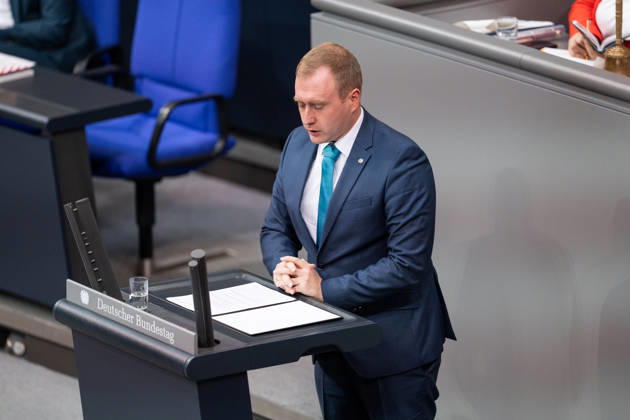 September 10, 2026, GER, Berlin, 93rd session of the German Bundestag in the plenary hall of the Reichstag building. Christian Reck (AFD) stands at the lectern and speaks. Copyright: xnordphotoxGmbHx xChristianxSchulzex