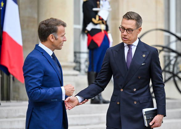 French President Emmanuel Macron welcomes Finnish President Alexander Stubb to the Élysée Palace in Paris, France, on September 10, 2026. Christian Liewig Bestimage French President Emmanuel Macron welcomes Finnish President Alexander Stubb to the Élysée Palace in Paris, France, on September 10, 2026 Paris, France  Copyright: xChristianxLiewigx xBestimagexChristianxLiewigx xBestimagex
