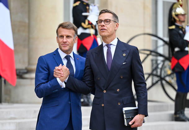French President Emmanuel Macron welcomes Finnish President Alexander Stubb to the Élysée Palace in Paris, France, on September 10, 2026. Christian Liewig Bestimage French President Emmanuel Macron welcomes Finnish President Alexander Stubb to the Élysée Palace in Paris, France, on September 10, 2026 Paris, France  Copyright: xChristianxLiewigx xBestimagexChristianxLiewigx xBestimagex