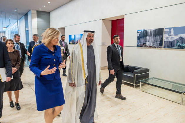 State visit by His Highness Sheikh Mohammed bin Zayed Al Nahyan, President of the United Arab Emirates, to the Federal Republic of Germany, Berlin, September 10, 2026 The President of the German Bundestag, Julia Klöckner, welcomes the President of the United Arab Emirates, Sheikh Mohammed bin Zayed Al Nahyan, to the German Bundestag in Berlin