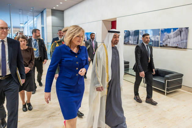 State visit by His Highness Sheikh Mohammed bin Zayed Al Nahyan, President of the United Arab Emirates, to the Federal Republic of Germany, Berlin, September 10, 2026 The President of the German Bundestag, Julia Klöckner, welcomes the President of the United Arab Emirates, Sheikh Mohammed bin Zayed Al Nahyan, to the German Bundestag in Berlin