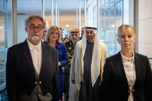 State visit by His Highness the President of the United Arab Emirates, Sheikh Mohammed bin Zayed Al Nahyan, to the Federal Republic of Germany, Berlin, September 10, 2026 The President of the German Bundestag, Julia Klöckner, welcomes the President of the United Arab Emirates, Sheikh Mohammed bin Zayed Al Nahyan, to the German Bundestag in Berlin
