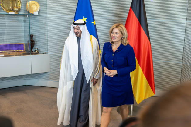 State visit by His Highness Sheikh Mohammed bin Zayed Al Nahyan, President of the United Arab Emirates, to the Federal Republic of Germany, Berlin, September 10, 2026 The President of the German Bundestag, Julia Klöckner, welcomes the President of the United Arab Emirates, Sheikh Mohammed bin Zayed Al Nahyan, to the German Bundestag in Berlin